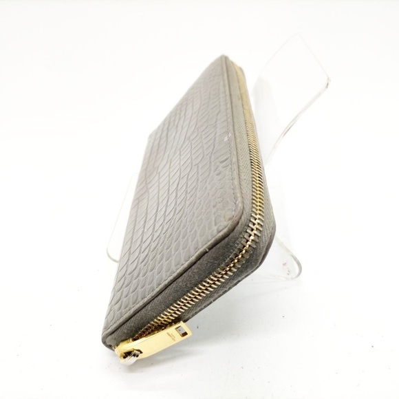 Saint Laurent Long Wallet Gray Leather - Picture 3 of 9